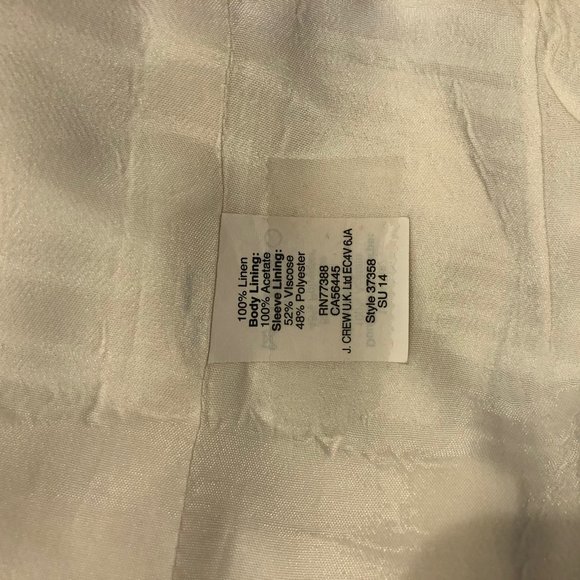 JCrew Factory | White Linen Blazer - Picture 4 of 5